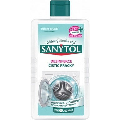 Sanytol dezinfekční čistič pračky 250ml - Drogerie Prací prostředky Záclony, údržba pračky, změkčovače